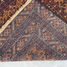 3x6 Afghan Tribal Wool Rug - Vintage Hand-Knotted Geometric Carpet Bold Red & Black Boho Area For Living Room Or Bedroom Gift Rug - thumbnail 4