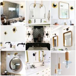 Modern Wall Double Sconce Gold Black Fixture Brass Lighting Light Hallway Lights Bathroom Kitchen Retro - thumbnail 4