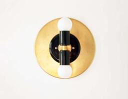 Modern Wall Double Sconce Gold Black Fixture Brass Lighting Light Hallway Lights Bathroom Kitchen Retro