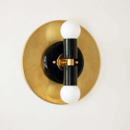 Modern Wall Double Sconce Gold Black Fixture Brass Lighting Light Hallway Lights Bathroom Kitchen Retro - thumbnail 3