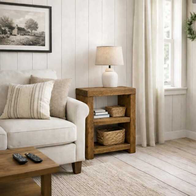 Handcrafted Rustic Solid Wood Bookcase - Shabby Chic Handmade Pine - image 1