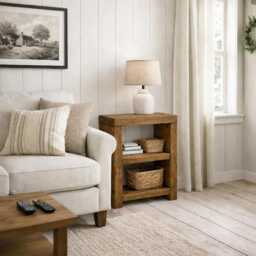 Handcrafted Rustic Solid Wood Bookcase - Shabby Chic Handmade Pine - thumbnail 1
