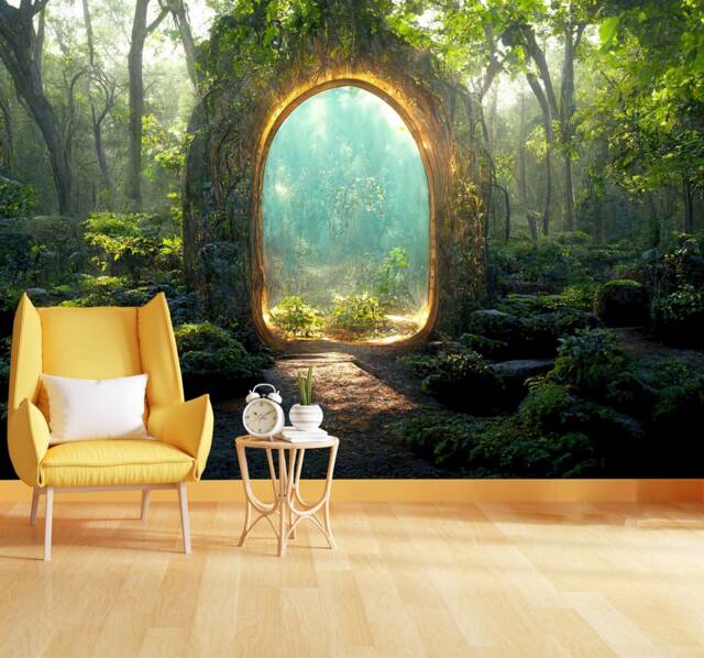 Forest Tree Arch Portal Wallpaper Mural, Removable Peel & Stick Decal - image 1