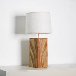 Rattan Table Lamp, Midcentury Modern Style, Handcrafted , Vintage Style - thumbnail 3