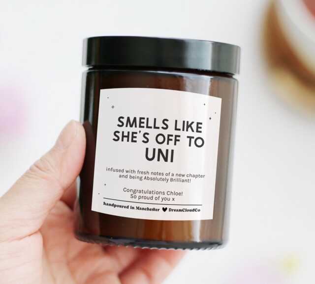 Going To Uni Congratulation Gift For Her Him Friend Daughter Son Niece - Well Done Proud Of You A Levels Result Day Custom Candle - image 1