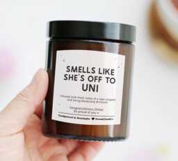 Going To Uni Congratulation Gift For Her Him Friend Daughter Son Niece - Well Done Proud Of You A Levels Result Day Custom Candle - thumbnail 1