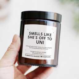 Going To Uni Congratulation Gift For Her Him Friend Daughter Son Niece - Well Done Proud Of You A Levels Result Day Custom Candle - thumbnail 2