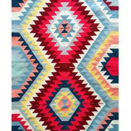 Handwoven Rug, Colourful Bright Colors Living Room Kilim, Area Rug, Kilim Burgundy Handcrafted Kiliim, Boho Rug - thumbnail 2