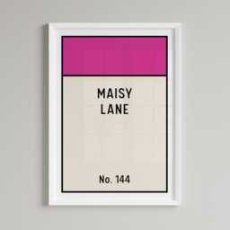 Personalised Street Sign Print, Custom Road Name Wall Art, Property Board Poster, Colourful Retro Home Decor, New Gift - thumbnail 4