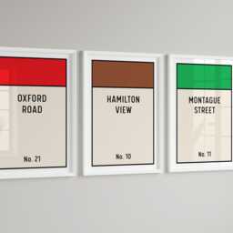 Personalised Street Sign Print, Custom Road Name Wall Art, Property Board Poster, Colourful Retro Home Decor, New Gift - thumbnail 2