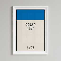 Personalised Street Sign Print, Custom Road Name Wall Art, Property Board Poster, Colourful Retro Home Decor, New Gift - thumbnail 3