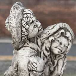Concrete Romantic Couple Statue Outdoor Lovers Sculpture Stone Figurine Cement Garden Decoration Handmade Ornament Lover Gift - thumbnail 2