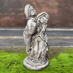 Concrete Romantic Couple Statue Outdoor Lovers Sculpture Stone Figurine Cement Garden Decoration Handmade Ornament Lover Gift - thumbnail 4