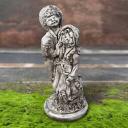 Concrete Romantic Couple Statue Outdoor Lovers Sculpture Stone Figurine Cement Garden Decoration Handmade Ornament Lover Gift - thumbnail 3