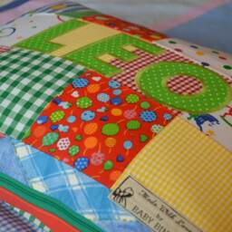 Personalised Pillow For Kids, Patchwork Pillow, Handmade Children's Cushion - thumbnail 3