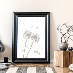 Dandelion Custom Family Tree Wall Art, First Christmas in New Home Indoor Decor, Xmas Sentimental Gift For Mom From Daughter - thumbnail 3