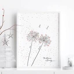 Dandelion Custom Family Tree Wall Art, First Christmas in New Home Indoor Decor, Xmas Sentimental Gift For Mom From Daughter - thumbnail 1