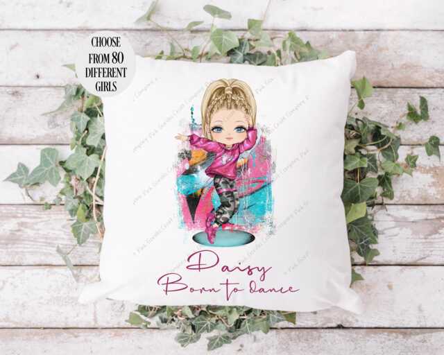 Personalised Street Dancer Gift, Cushion, Girl, Gift For Her, Urban Dance, Freestyle Dance Group - image 1