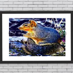 Wall Art/ Squirrel/Printable Animal Prints/ Cabin Rural Decor/Animals/Office Decor/ Home Decor/Family - thumbnail 2