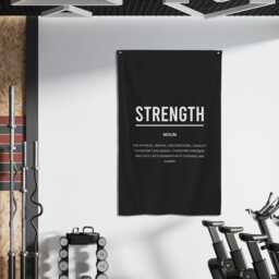 strength Definition Flag, Gym Decor Fabric Banner, Motivational Office Wall Art, Home Sign, Inspirational Signs, Art Gift - thumbnail 4