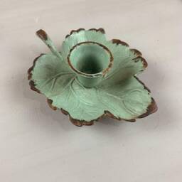 Green Ivy Leaf Botanical Candle Holder