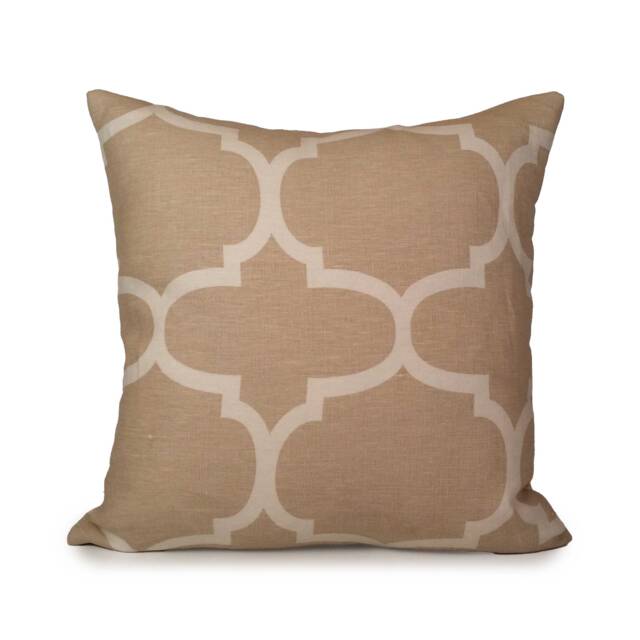 Beige Tan & Winter White Pillow, Throw Pillow Cover, Decorative Cushion Accent Linen Design By Kravet - image 1