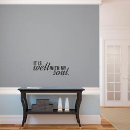 It Is Well With My Soul Quote - Wall Decal Custom Vinyl Art Stickers - thumbnail 2
