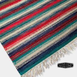 Hand Knotted Reversible Flat Weave Pure Wool Colourful Kilim Woollen Rug 3Ft X 5Ft - thumbnail 2