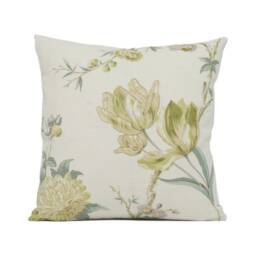 Lee Jofa - Allegra Linen Green/Aqu Pretty Floral Cushion Cover Handmade Throw Pillow Designer Home D??cor - thumbnail 2