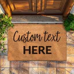Personalized Coir Doormat - Custom Outdoor Welcome Mat Family Name Front Door Rug Established Date Housewarming Gift - thumbnail 3