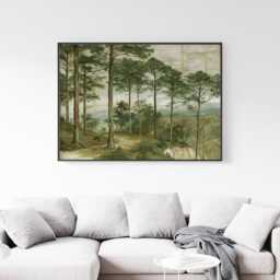 Pine Forest Poster, Woodland Path Print, Nature Wall Art, Paper - thumbnail 2