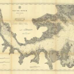 Antique Neuse River Map Print North Carolina Art On Canvas Or Paper - thumbnail 2