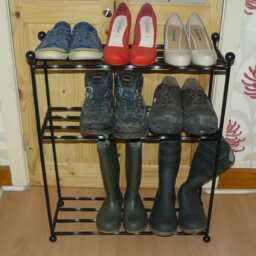 Wellington Boot Hiker Storage Rack Wrought Iron Metal Shoe Stroage - thumbnail 1