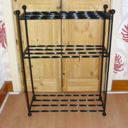 Wellington Boot Hiker Storage Rack Wrought Iron Metal Shoe Stroage - thumbnail 2