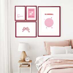 Raspberry Red Photo Frame - A2/A3 A4 Wall Hanging Poster Frames, Home Decor - thumbnail 1