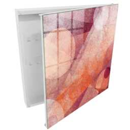 The Energy Of Abstraction Wall Mounted Key Cabinet, Pink Box For Home, Abstract Abstraction, Lovers Colors & Dynamic Patterns - thumbnail 2