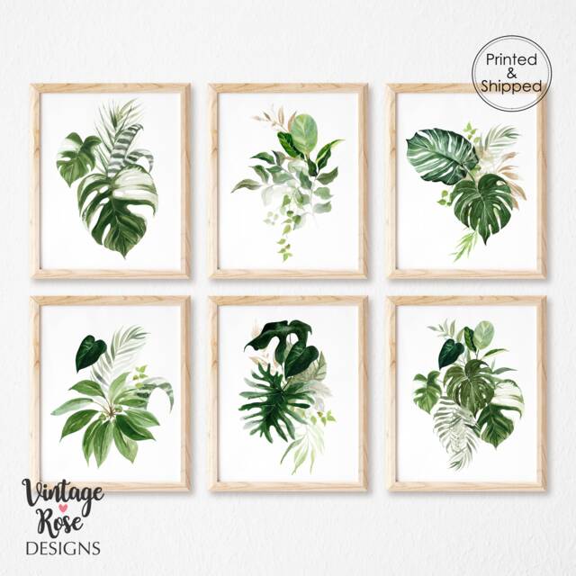Tropical Leaf Print, A3 Set Of Prints, Leaves, Wall Art, Green Theme Decor, Leaves Art - image 1