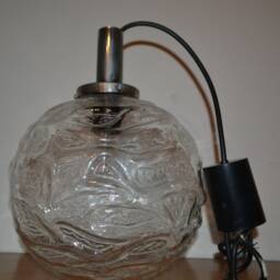 Vintage Glass Globe Pendant Lamp, 1970S Space Age - thumbnail 2