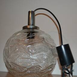 Vintage Glass Globe Pendant Lamp, 1970S Space Age - thumbnail 3