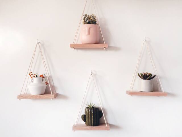 Wall Hanging Shelf - 1 Piece Only - Planter Shelf, Plant, Wood Hanging Wall Shelf, Plant Shelf - image 1