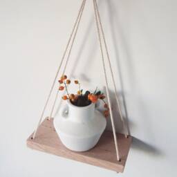 Wall Hanging Shelf - 1 Piece Only - Planter Shelf, Plant, Wood Hanging Wall Shelf, Plant Shelf - thumbnail 3