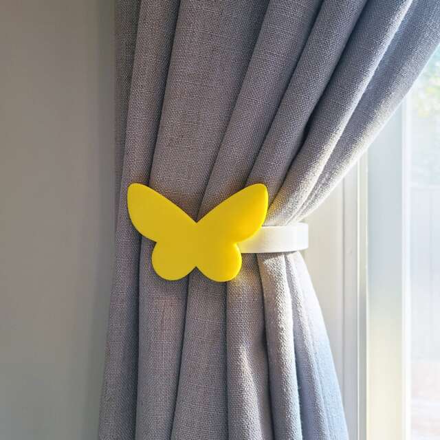 Replaceable Butterfly Shape Curtain Holdbacks/Tiebacks 3D Printed Plastic - Set Of Left & Right - image 1