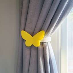 Replaceable Butterfly Shape Curtain Holdbacks/Tiebacks 3D Printed Plastic - Set Of Left & Right - thumbnail 1