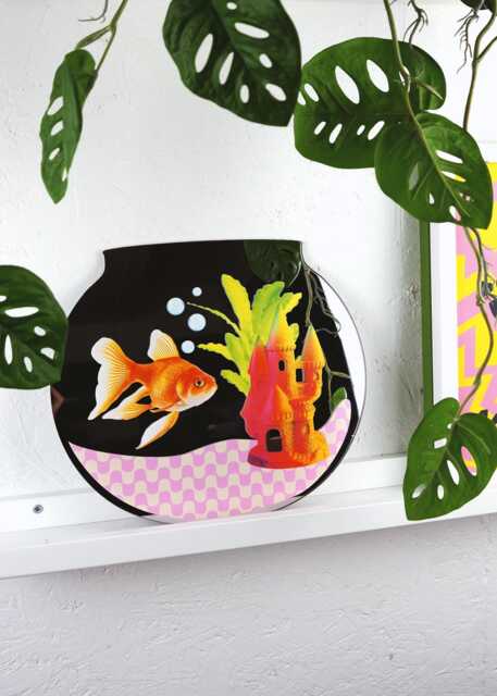 Goldfish Bowl Retro Mirror - image 1