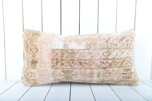 Kilim Lumbar Pillow Cover - 12x24 Inch Turkish Home Decor - image 1