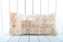 Kilim Lumbar Pillow Cover - 12x24 Inch Turkish Home Decor - thumbnail 1