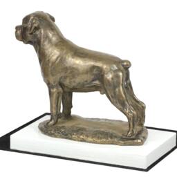 Rottweiler, Dog On White Wooden Base Statue, Limited Edition, Artdog - thumbnail 3