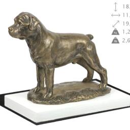 Rottweiler, Dog On White Wooden Base Statue, Limited Edition, Artdog - thumbnail 4