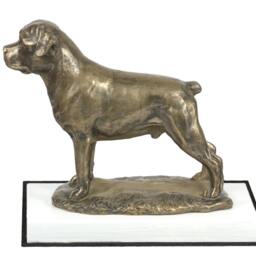 Rottweiler, Dog On White Wooden Base Statue, Limited Edition, Artdog - thumbnail 2
