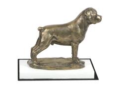 Rottweiler, Dog On White Wooden Base Statue, Limited Edition, Artdog